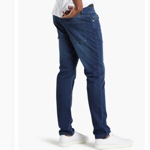 Mugsy Fultons Classic Stretch Blue Jeans with Fading and Whiskering. 36x30